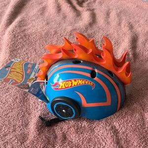 Hot Wheels Blue and Orange Flame Toy Helmet
